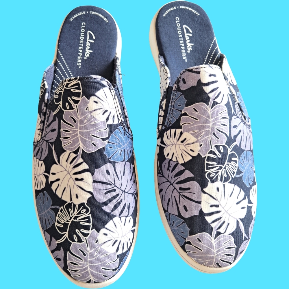 Clarks Cloudsteppers Breeze Shore Mule Slip Ons Women's Shoes New Size 9.5 N - Picture 3 of 11